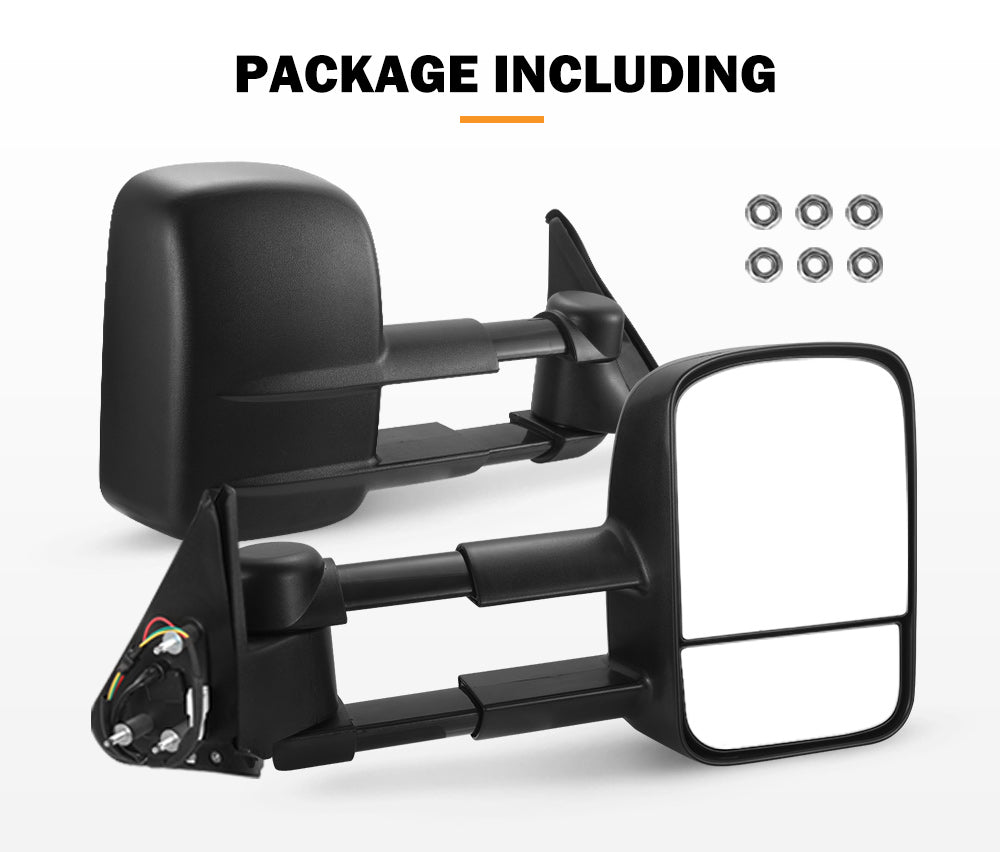 Extendable Towing Mirrors fit Nissan Patrol GU Y61 Cab Chassis 1997- 2016