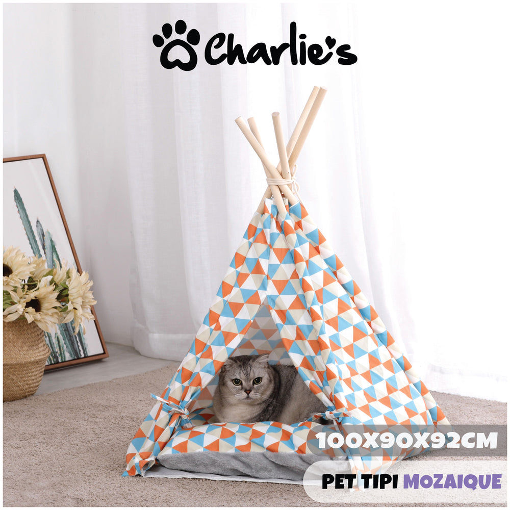 Charlie&#39;s Pet Teepee Tent Mozaique Extra Large