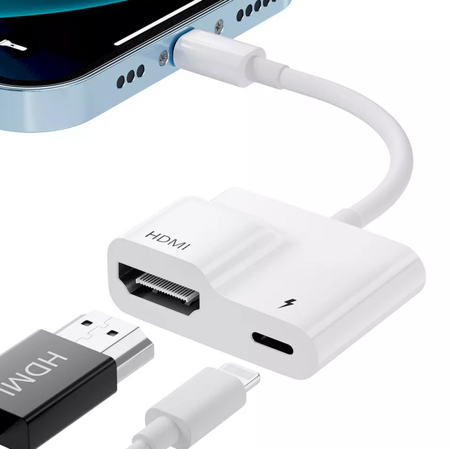 Lightning to HDMI Cable Adapter for iPhone, iPhone to HDMI Adapter Cable to  TV