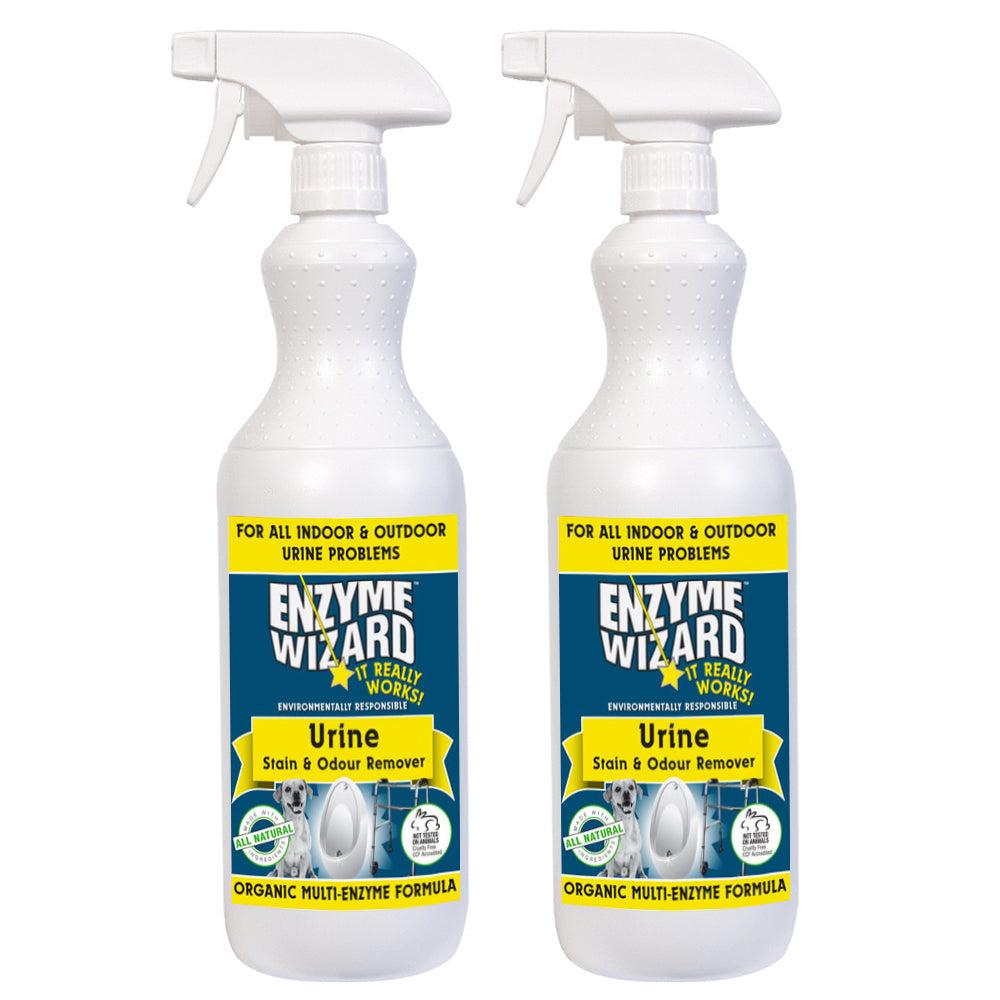 2x Enzyme Wizard Urine Remover 1L Spray RTU