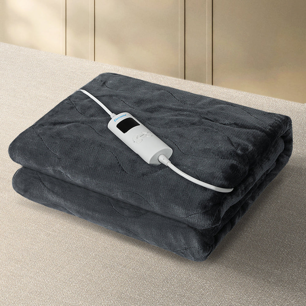 DreamZ Electric Throw Blanket Heated Rug Bedding Washable Warm Winter Snuggle
