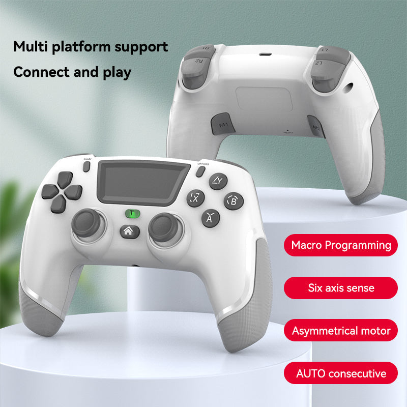 White Wireless BT5.0 Gaming Controller for PS4 PS5 Switch Console PC Android IOS Joystick