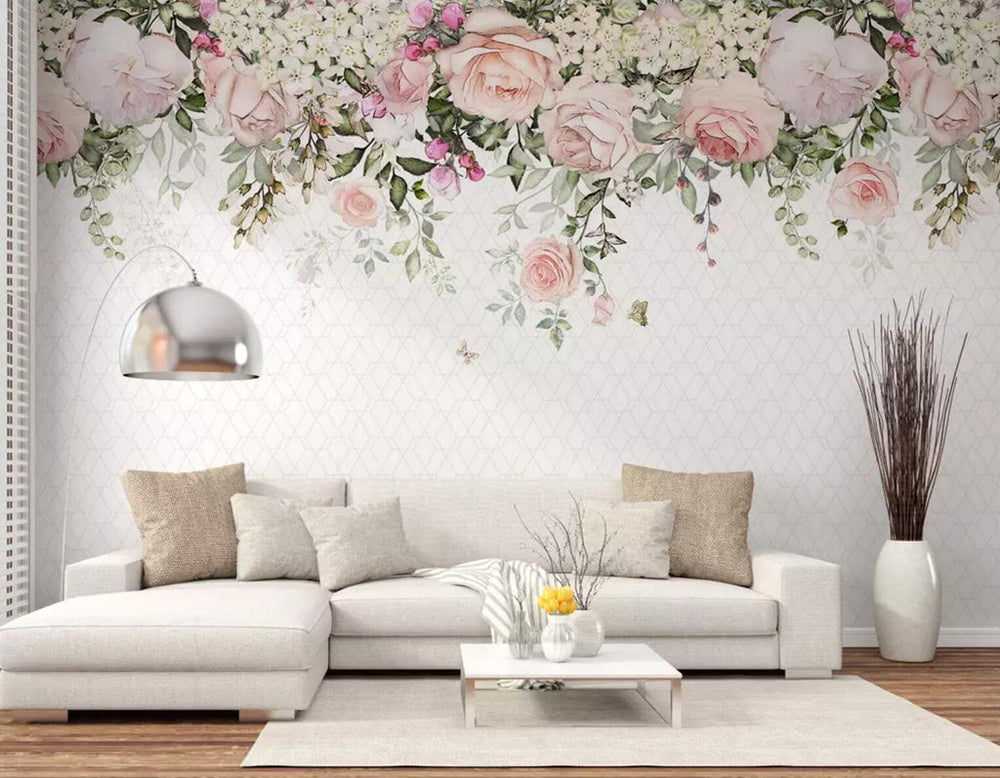3D Flower rings 003 Wallpaper Mural