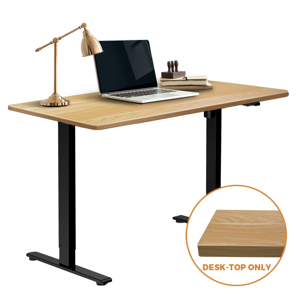 Oikiture Standing Desk Table Top Only For Office Computer Desk Oak 120cm