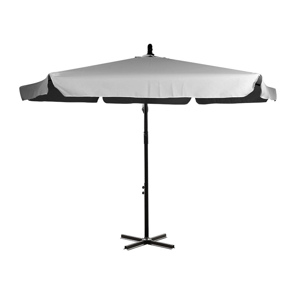 Mountview 3M Cantilever Umbrella Outdoor Umbrellas Beach Garden Patio Sun Grey