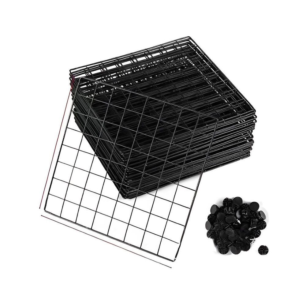 SOGA Black Portable 4 Tier Cube Storage Organiser Foldable DIY Modular Grid Space Saving Shelf