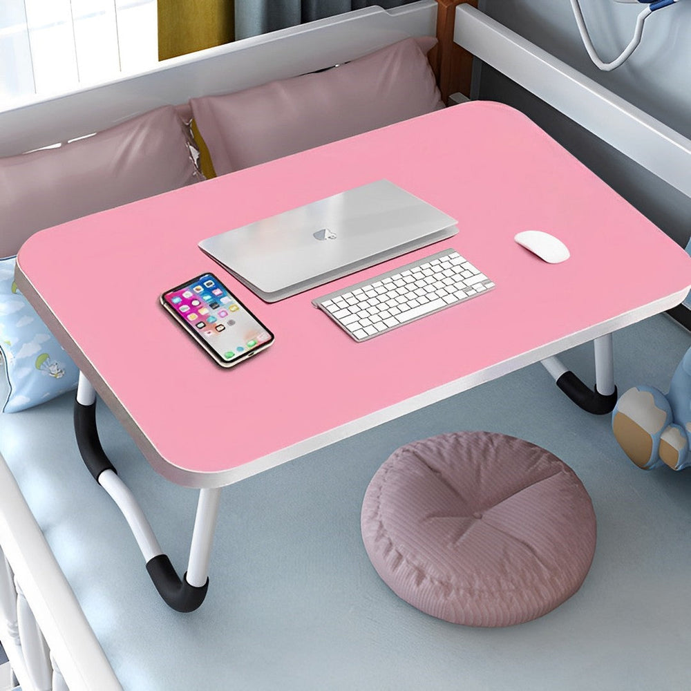 SOGA Pink Portable Bed Table Adjustable Foldable Bed Sofa Study Table Laptop Mini Desk Breakfast Tray Home Decor