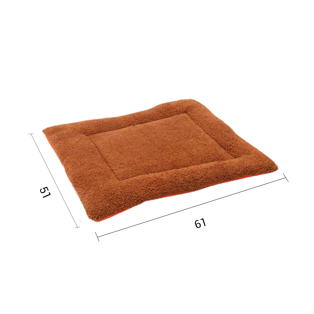 SOGA Orange Dual-purpose Cushion Nest Cat Dog Bed Warm Plush Kennel Mat Pet Home Travel Essentials