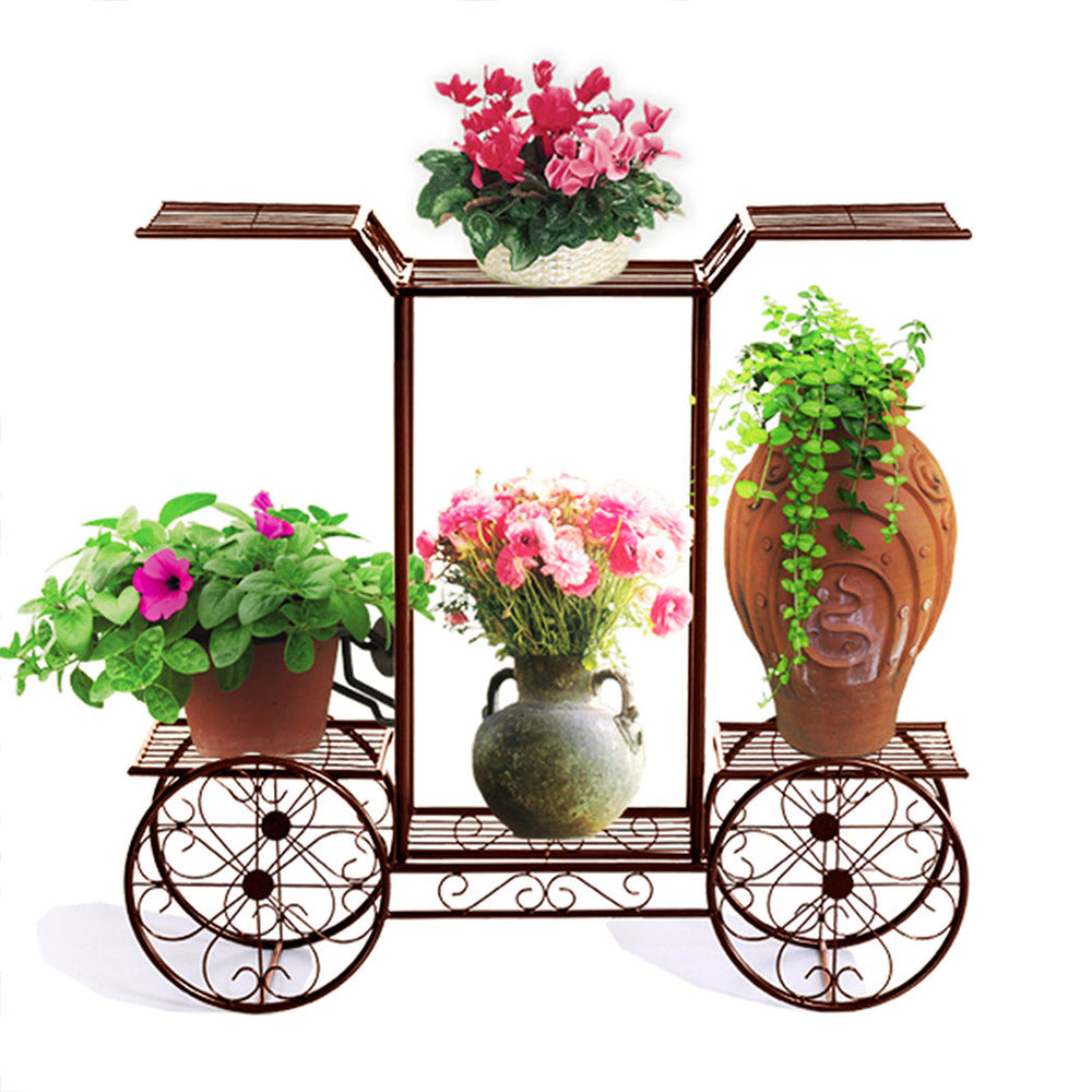 Levede Plant Stand Outdoor Indoor Metal Flower Pots Rack Corner Planter Shelf