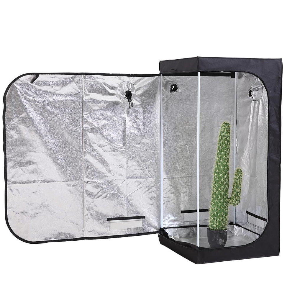 Traderight Group  Grow Tent Indoor System Hydroponics Room 600D Oxford Plant Aluminium 75x75x130cm