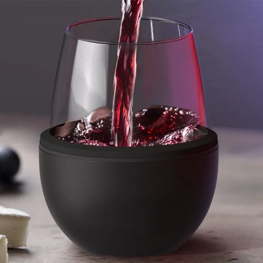 Asobu Insulated Wine Kuzie, Black