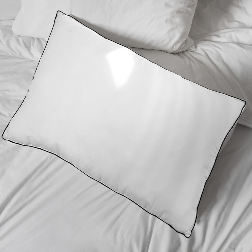 Casa Decor Silk Blend Pillow Hypoallergenic Gusset Twin Pack 50 x 75cm White