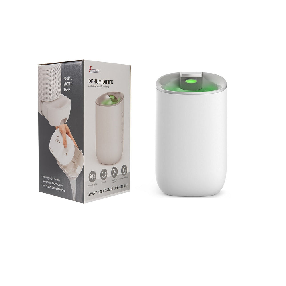 Pursonic 600ML Smart Touch X3 Dehumidifier Portable Electric Office Home 600ml White, Green
