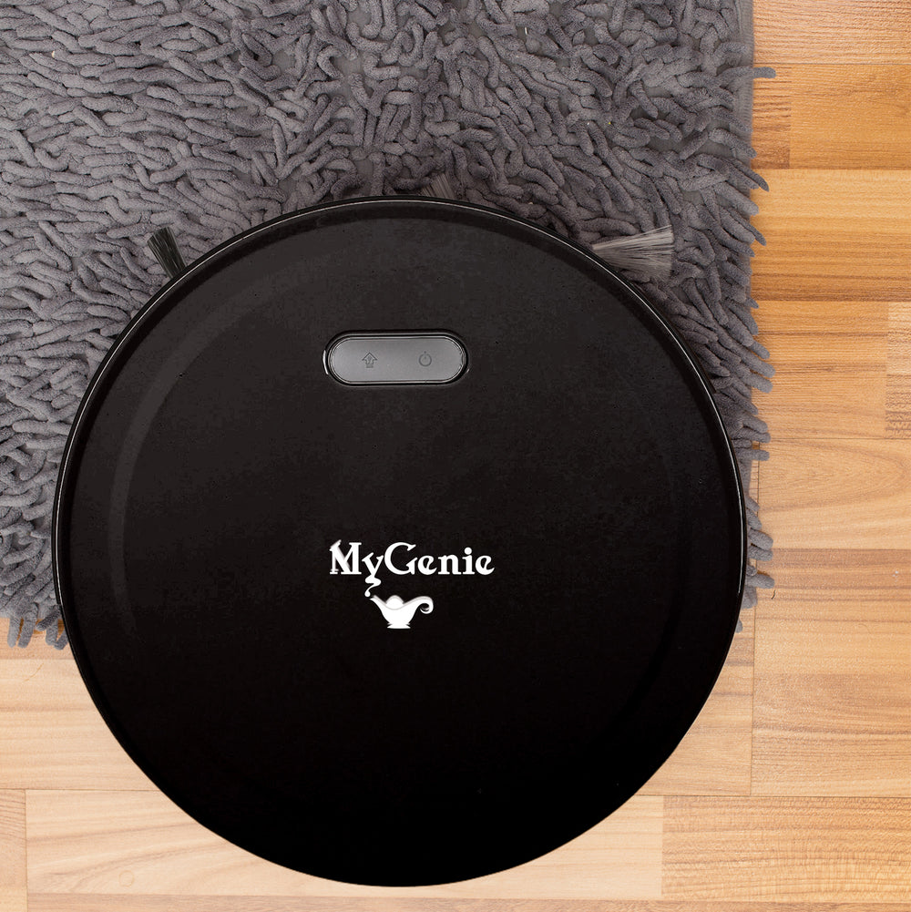 MyGenie Smart Robotic Vacuum Cleaner App Controlled Carpet Floors Auto Robot Black