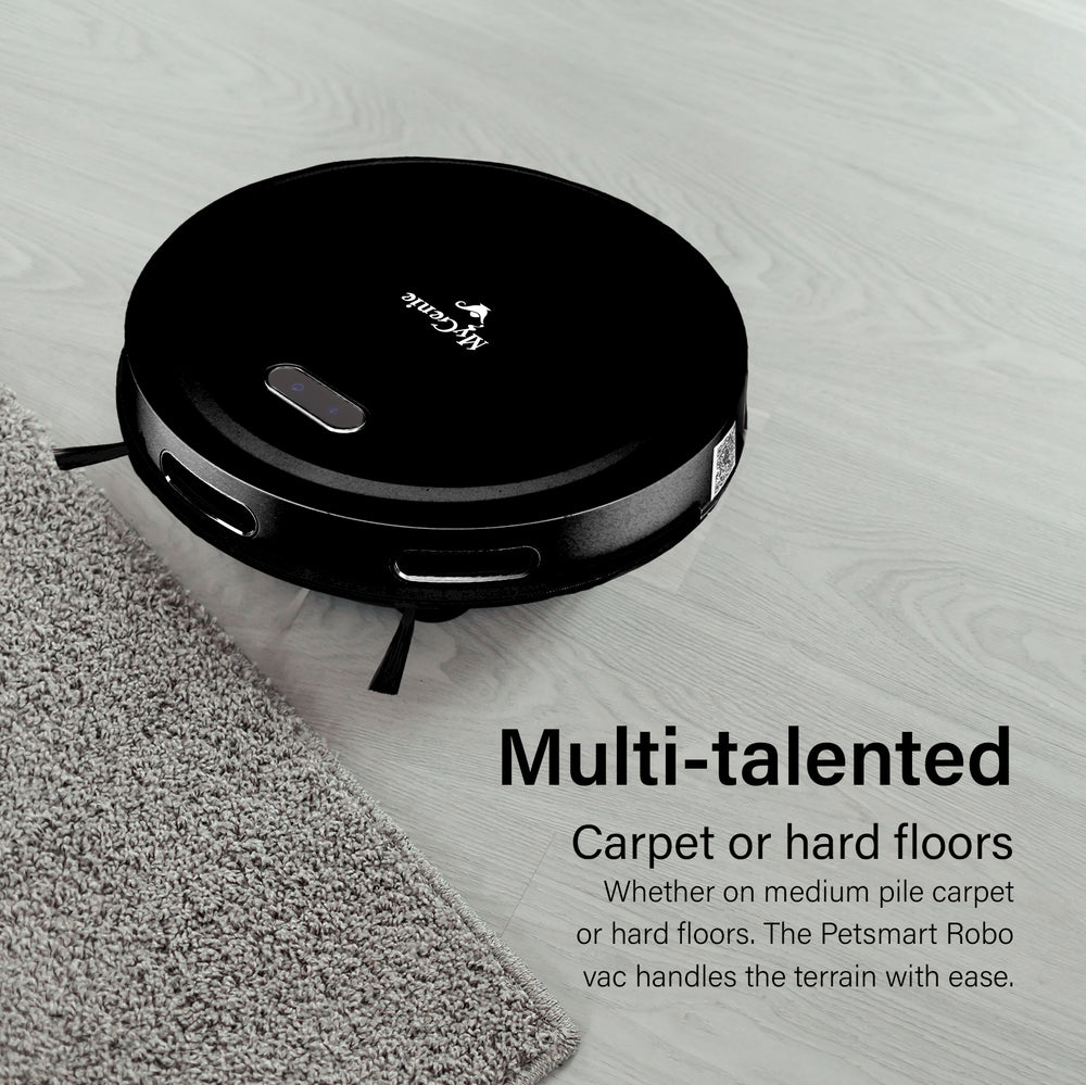 MyGenie Smart Robotic Vacuum Cleaner App Controlled Carpet Floors Auto Robot Black