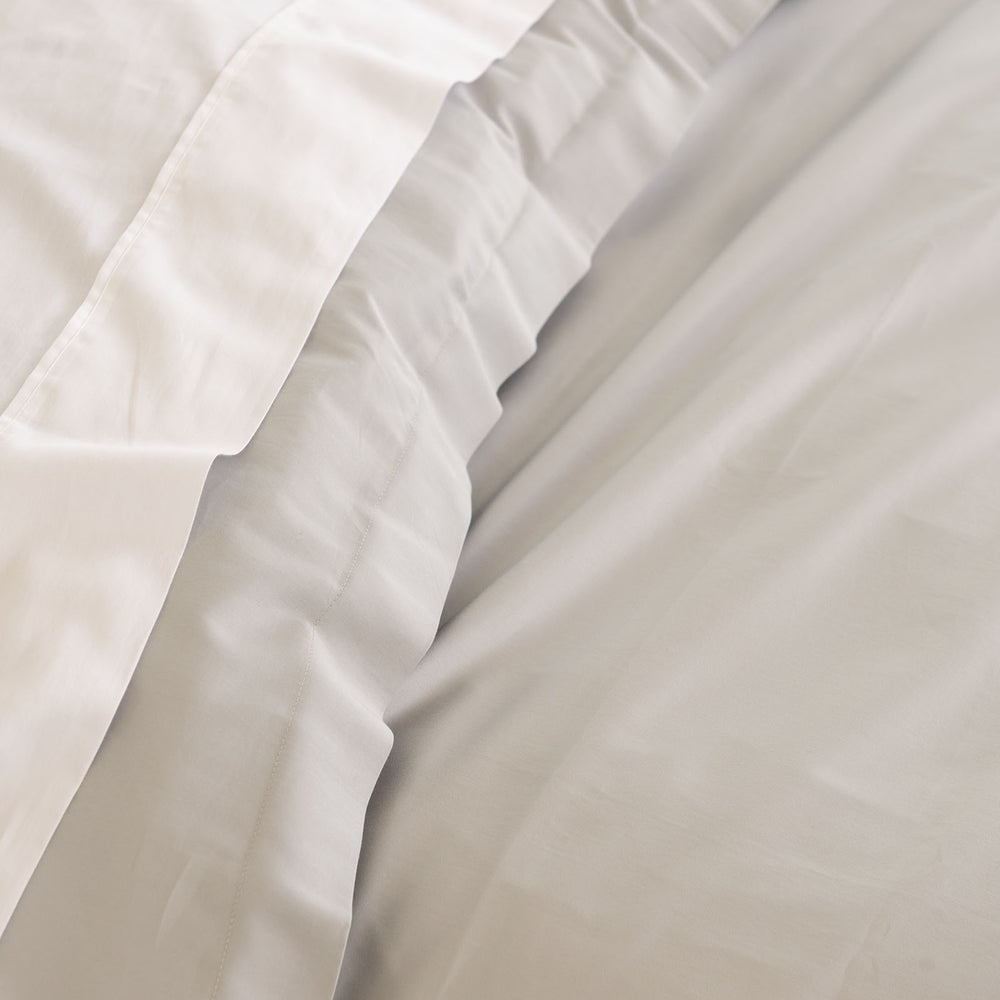 Balmain 1000 Thread Count Hotel Grade Bamboo Cotton Quilt Cover Pillowcases Set Queen Cool Grey