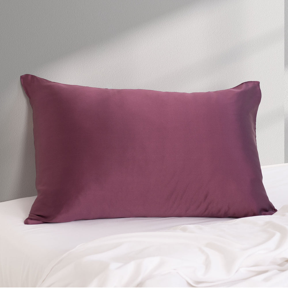 Royal Comfort Pure Silk Pillow Case 100% Mulberry Silk Hypoallergenic Pillowcase Standard Malaga Wine