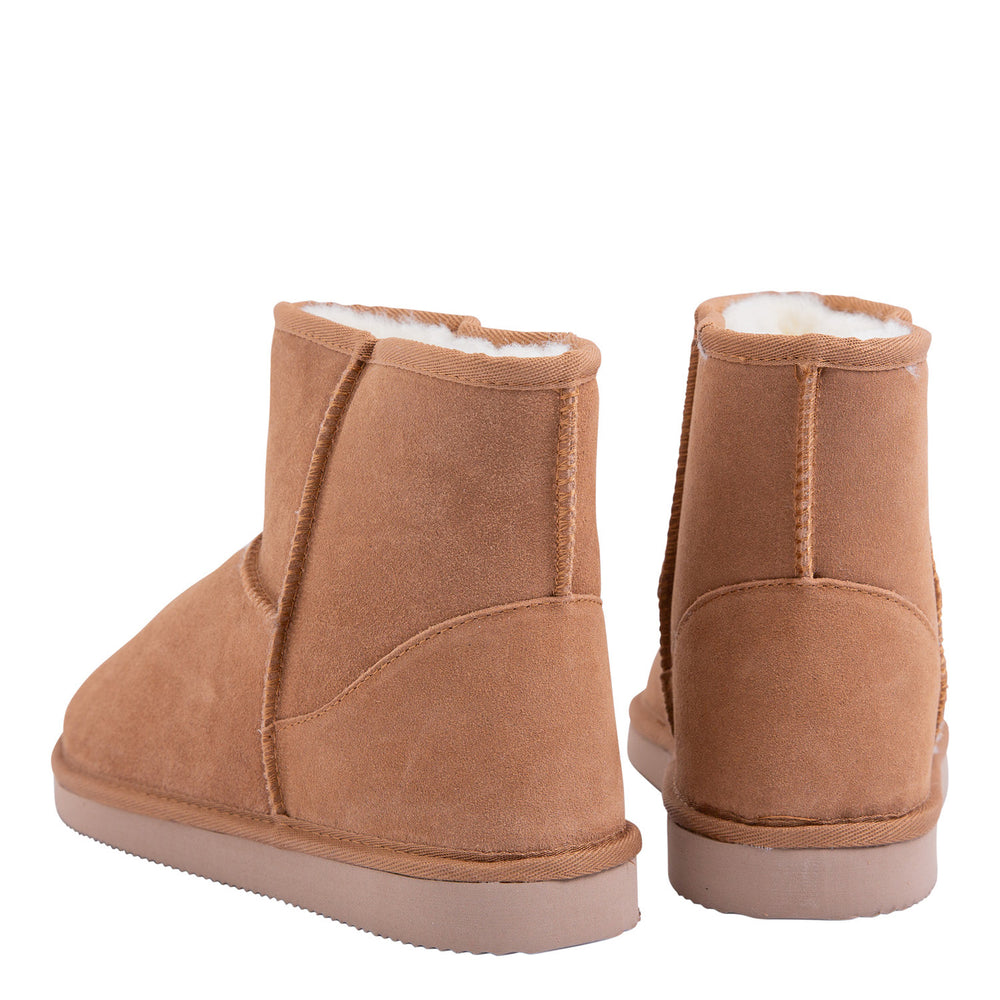 Royal Comfort Ugg Slipper Boots Womens Leather Upper Wool Lining Breathable (10-11) Camel