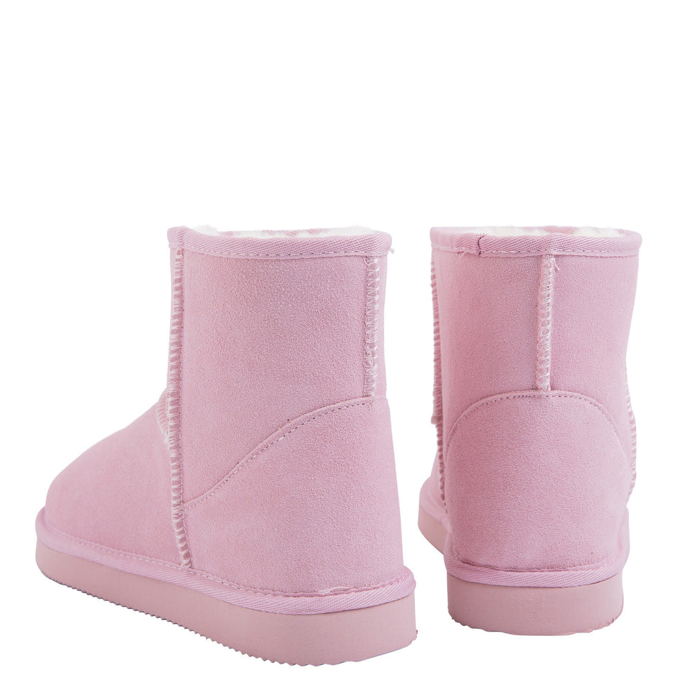 Royal Comfort Ugg Slipper Boots Womens Leather Upper Wool Lining Breathable (5-6) Pink