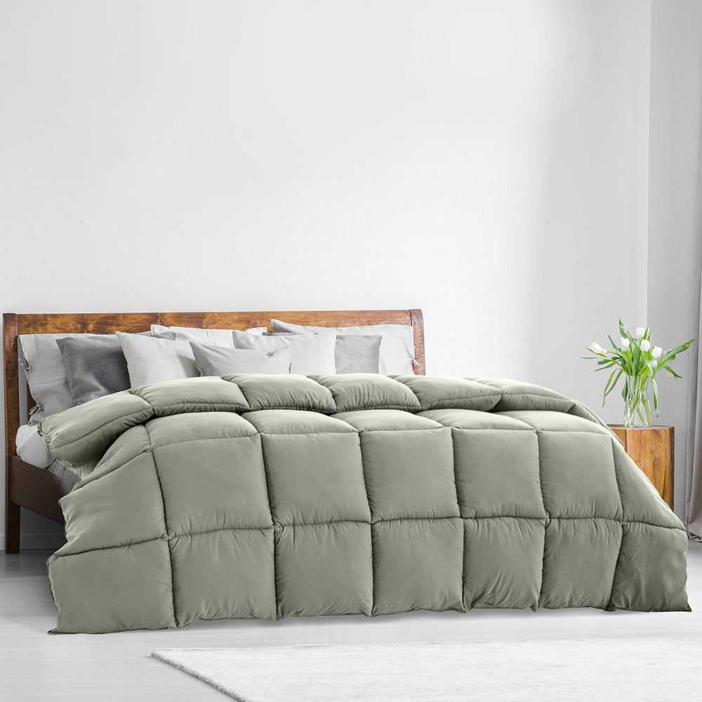 Royal Comfort Quilt Ultra Warm 800GSM Bamboo Blend Cover Duvet Bedding King Charcoal