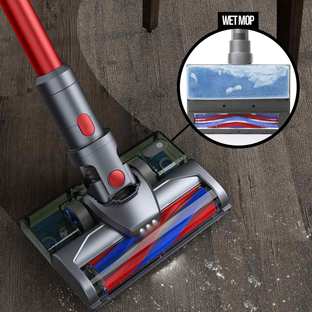 MyGenie H20 PRO Wet Mop 2-IN-1 Cordless Stick Vacuum Cleaner Handheld Recharge Red
