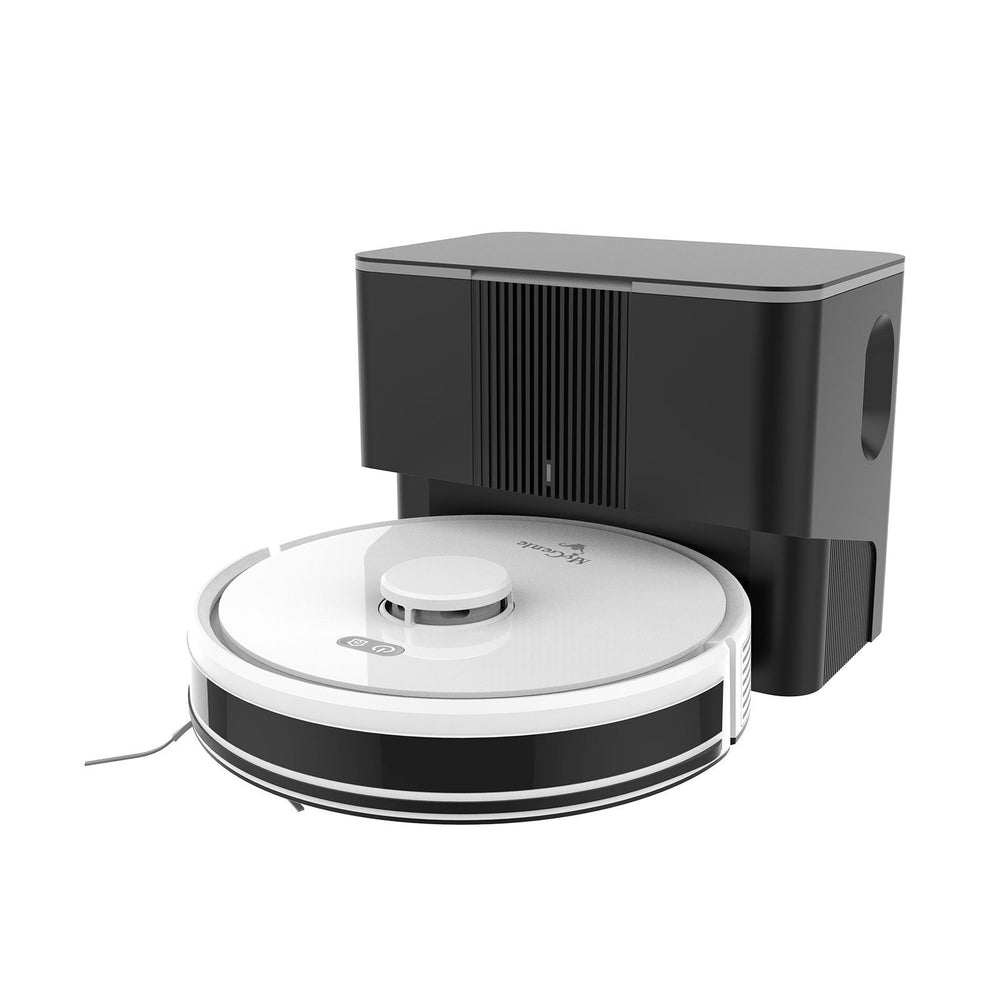 MyGenie Laser IQ360 Turbo+ Total Clean System Robot Vacuum w/ Tower 3000pa LiDAR White