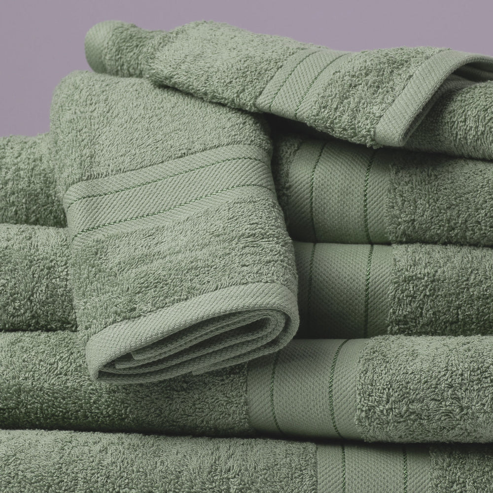 Royal Comfort 14 Piece Towel Set Mirage 100% Cotton Luxury Plush 14 Pack Sage Green