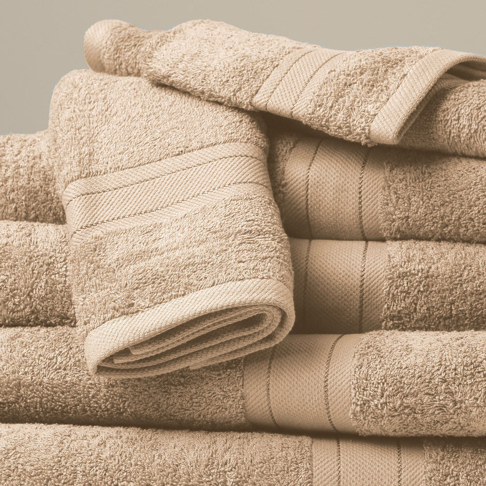 Royal Comfort 20 Piece Towel Set Regency 100% Cotton Luxury Plush 20 Pack Beige