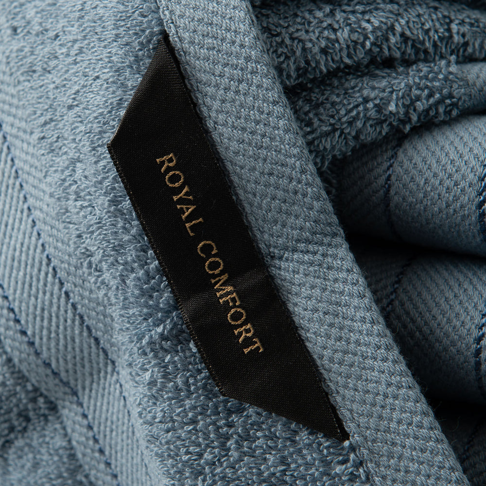 Royal Comfort 20 Piece Towel Set Regency 100% Cotton Luxury Plush 20 Pack Denim