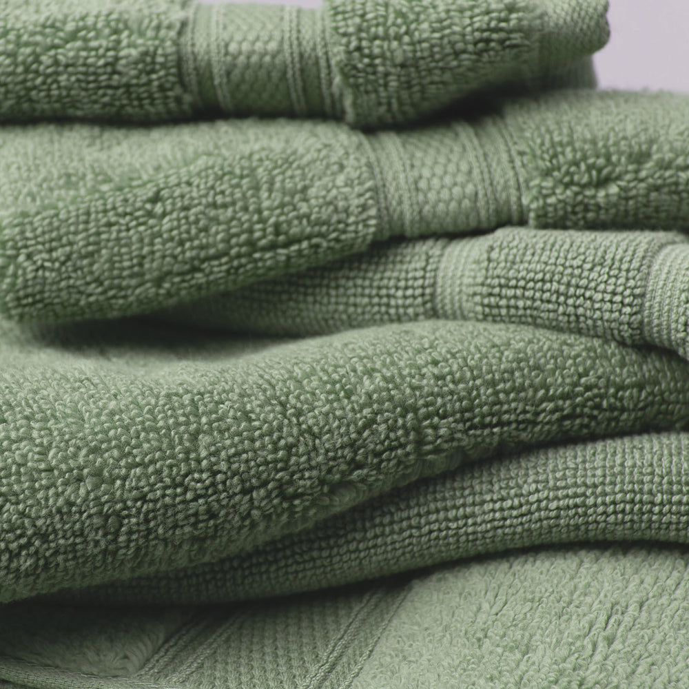 Royal Comfort Towel Set 8 Piece 100% Cotton Zero Twist Luxury Plush 8 Pack Sage Green