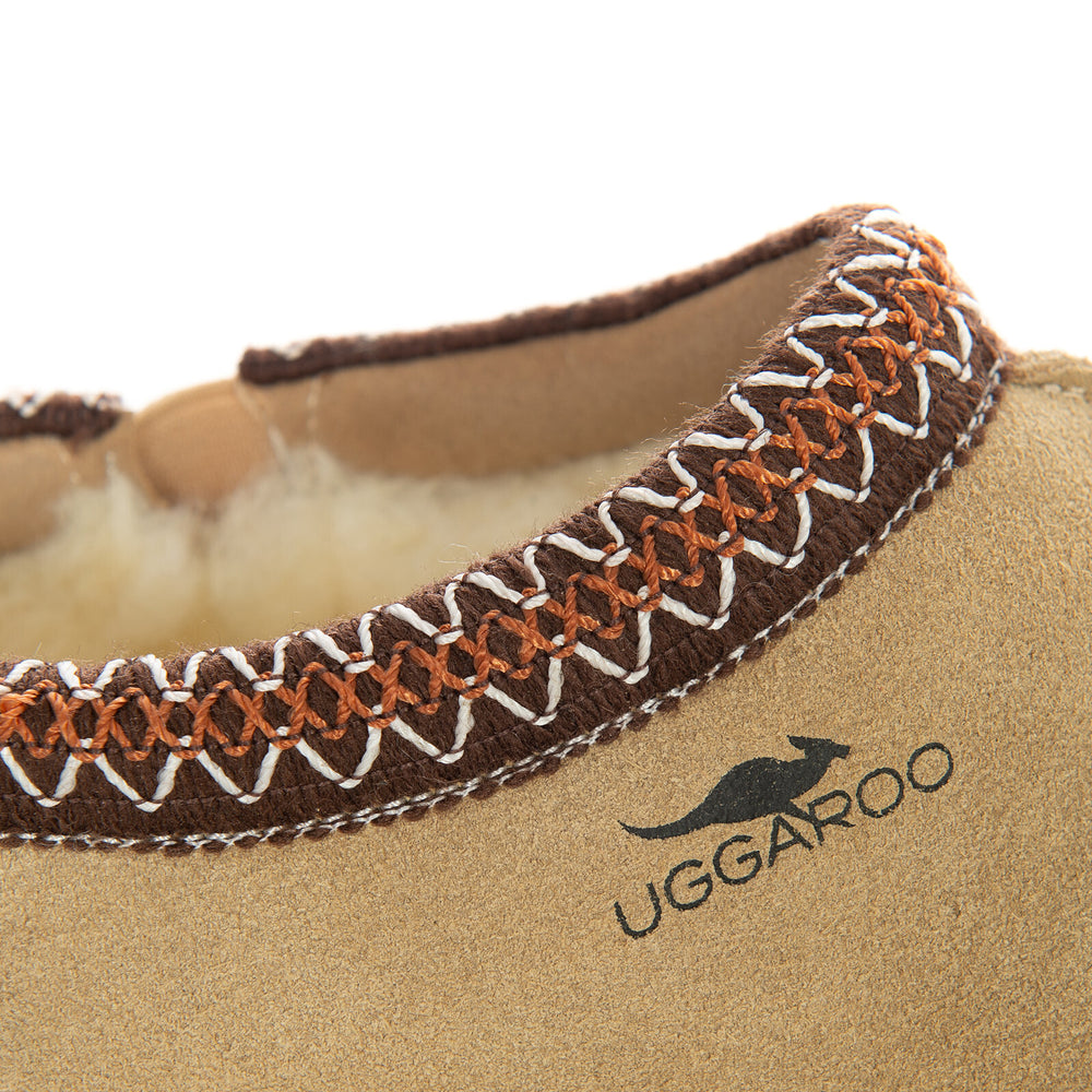 Uggaroo Lottie Ugg Slippers Womens Leather Upper Wool Lining Breathable (10-11) Beige