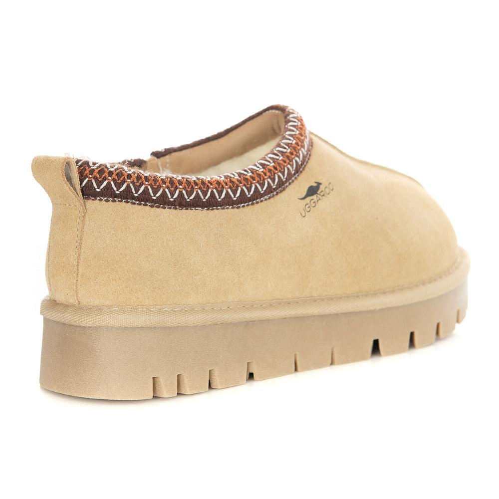 Uggaroo Lottie Ugg Slippers Womens Leather Upper Wool Lining Breathable (10-11) Beige