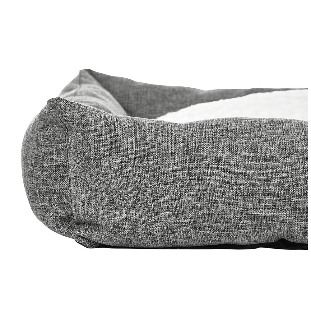 M-Pets Large 95 x 75 x 22 cm Oleron Dog/Pet Basket/Bed Dark Grey