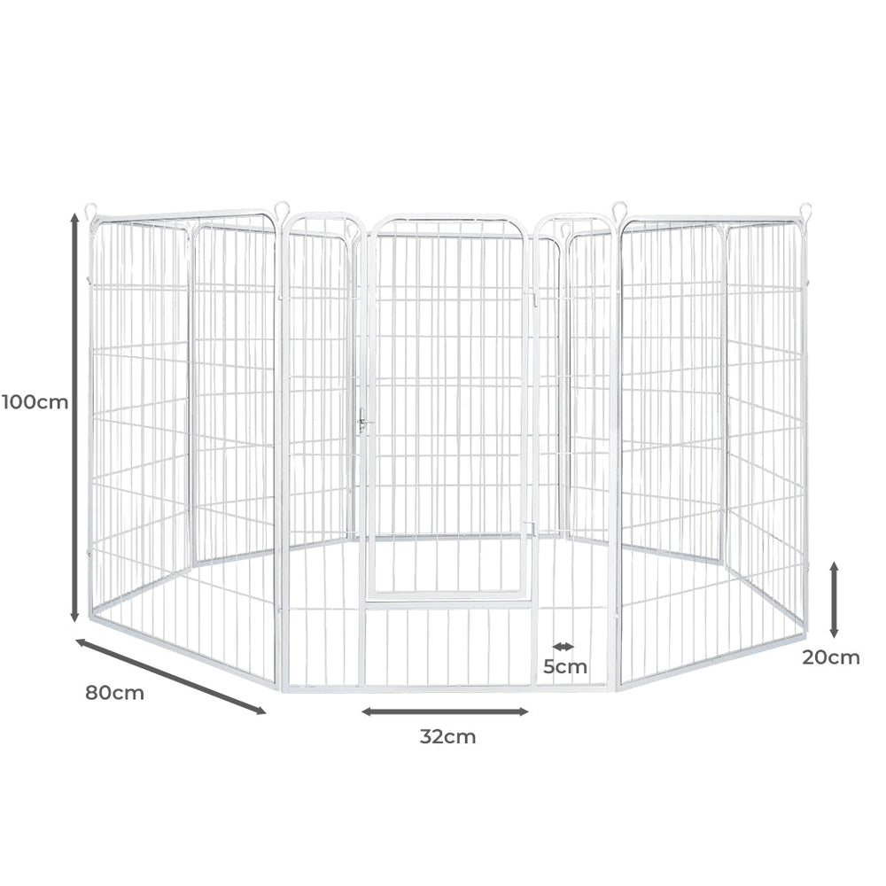 Pawz 8 Panel 40&#39;&#39; Pet Dog Playpen Puppy Exercise Cage Enclosure Fence Metal