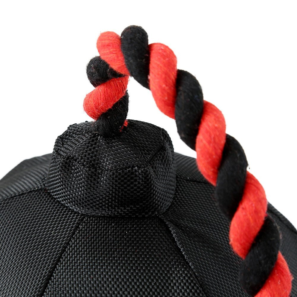Paws &amp; Claws Pet/Dog 45cm Bomb-On-A-Rope Oxford Toy - Black