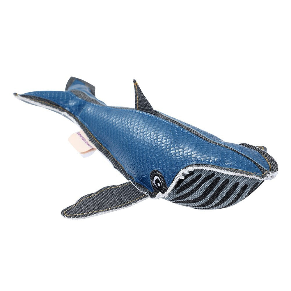 Paws &amp; Claws Blue Whale Faux Leather + Canvas 30X6X6cm