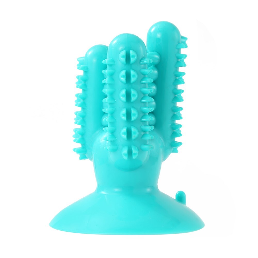 Paws &amp; Claws 13cm Cactus Suction Dental Treat Toy - Teal