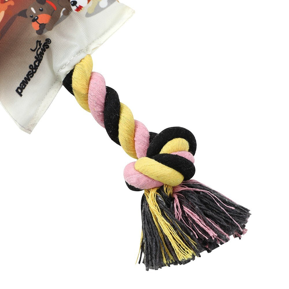 Paws &amp; Claws Pups Snacks 25cm Oxford Tugger Toy w/ Rope