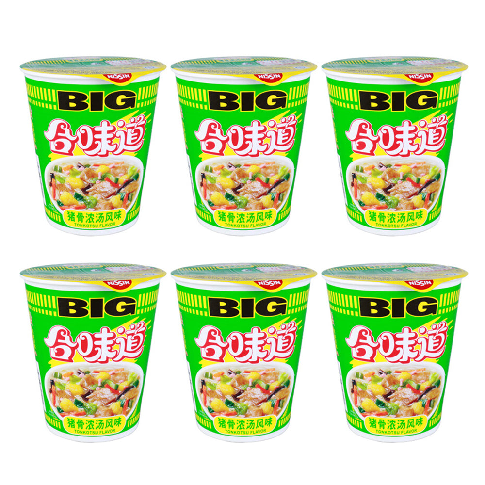 Nissin Instant Noodle Big Cup Tonkotsu Flavour 110gX6pack