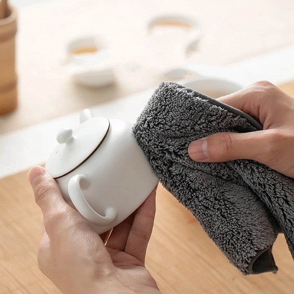 Lifease Faux Suede Absorbent Dish Tea Towel 1 Piece X 2Pack
