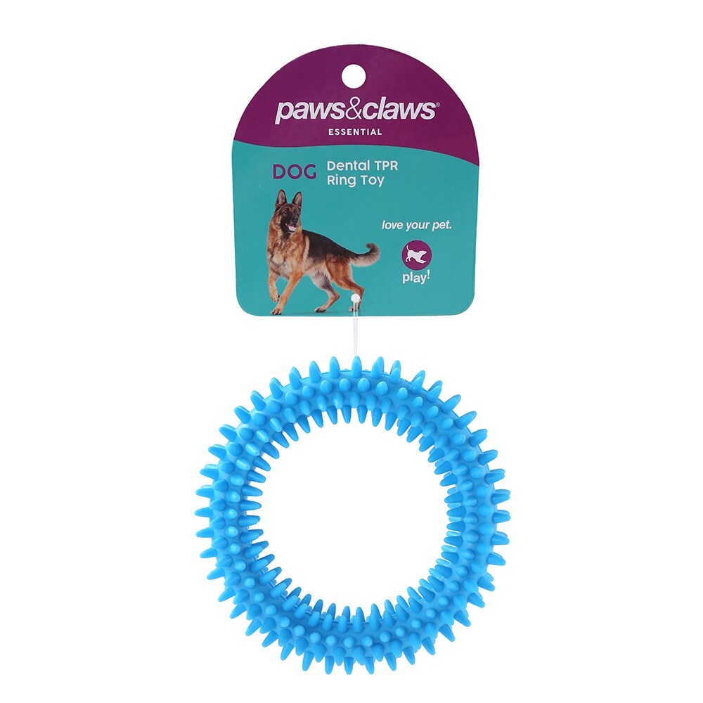 Paws &amp; Claws 11cm TPR Spikey Ring Pet/Dog Toy - Assorted