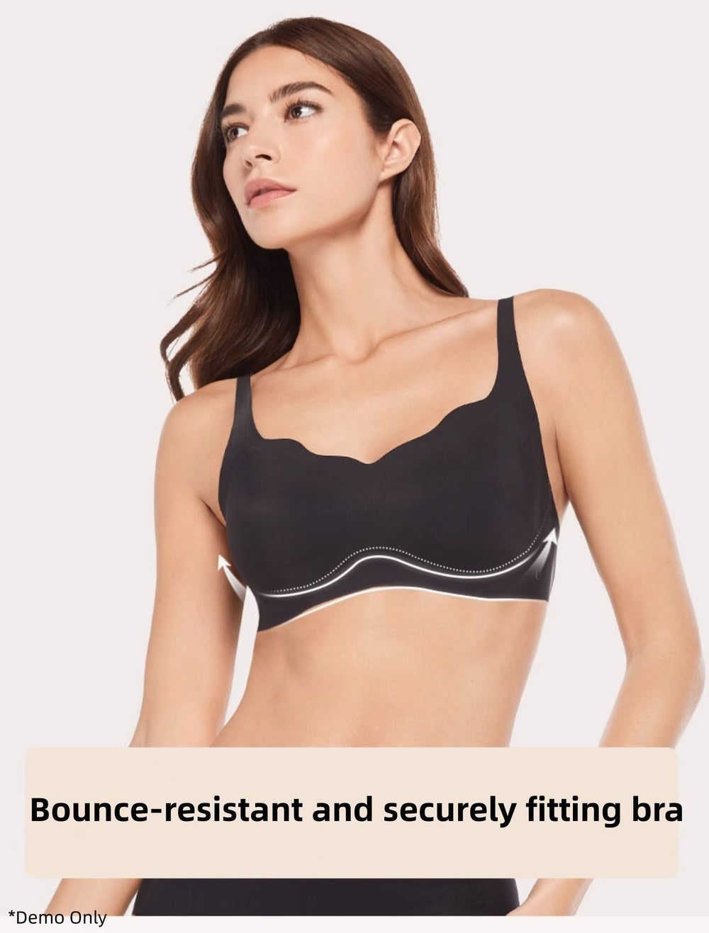 Ubras Adjustable Wireless Strap Tank Bra in Black One Size X1pack