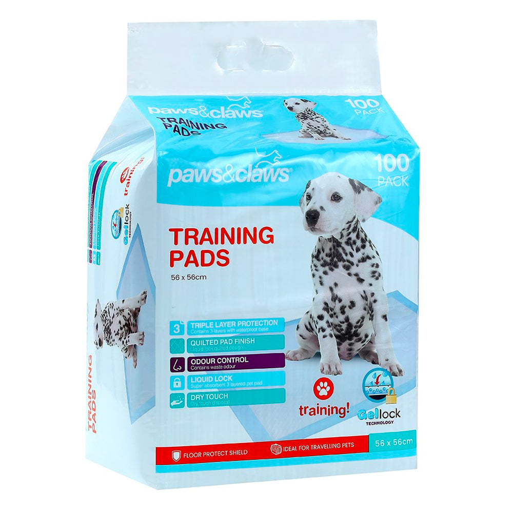 Paws &amp; Claws Antibacterial Training Pads 100pc