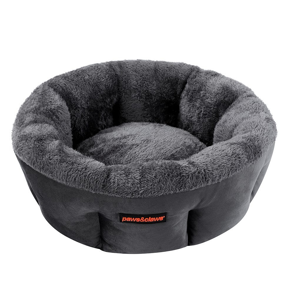 Paws &amp; Claws 48cm Moscow Snuggler Bed - Dark Grey
