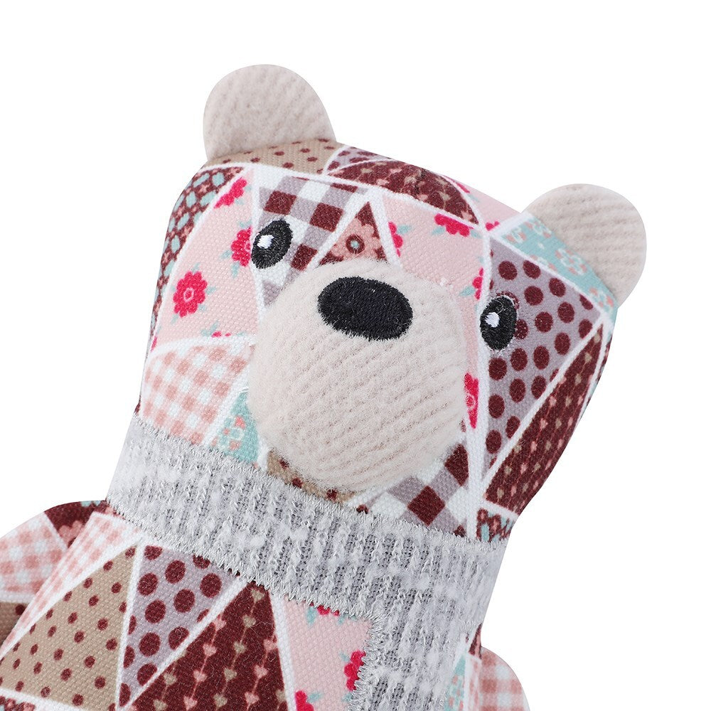 Paws &amp; Claws Patchy Pals Stitched Up Animals Plush Bear Pet Dog Toy 24x18x6cm