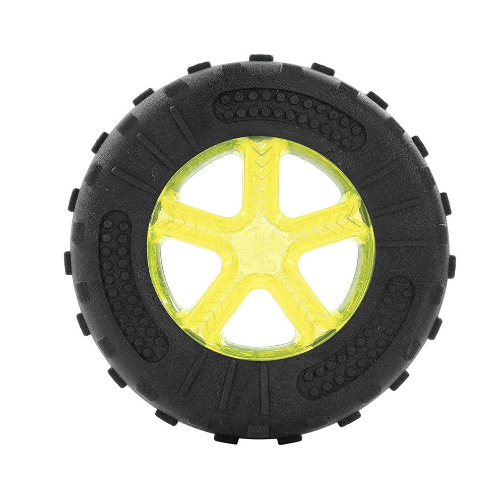 Paws &amp; Claws 2-in-1 All Terrain 12cm TPR Foam Tyre Pet Dog Toy - Assorted