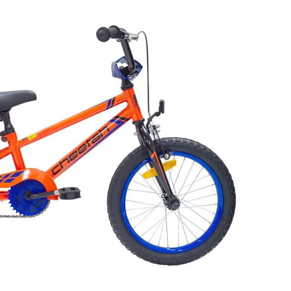 Cheetah Amigo Boys 16 Inch Bike Gloss Pearl Orange/Black/Navy Blue 3-6y