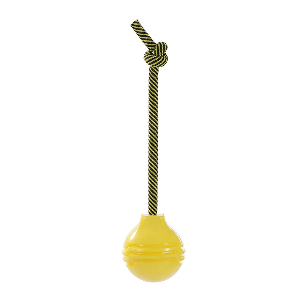Paws &amp; Claws 18x7.8x7.8cm Tri Sport Ball Tugger Dog/Pet Toy Yellow