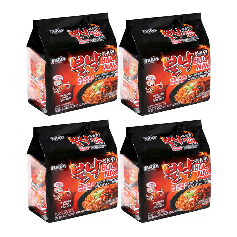 Paldo Royal Spicy Octopus Flavor Dry Noodles 130gX4bagX4pack