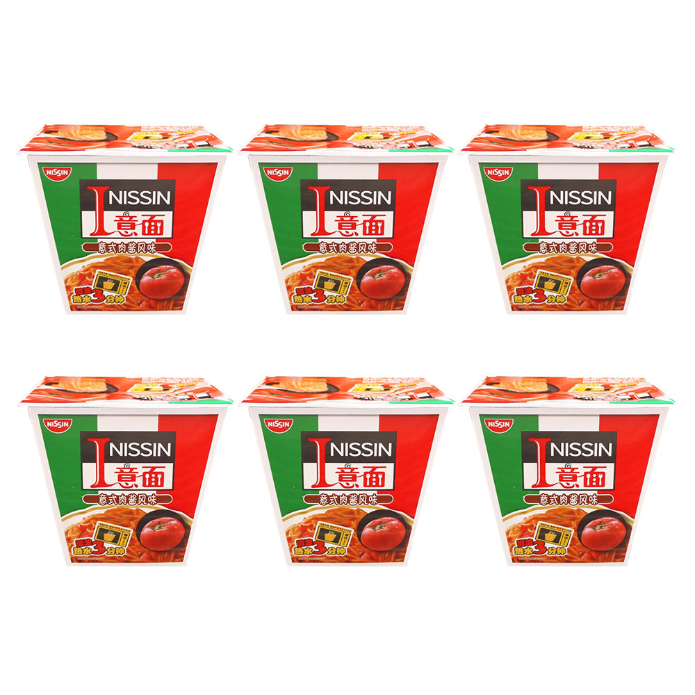 Nissin Cup Noodles Big Cup Package Italian Meat Sauce Flavor Noodles 113gX6pack